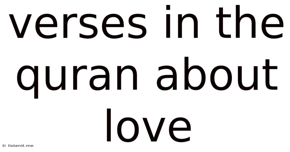 Verses In The Quran About Love