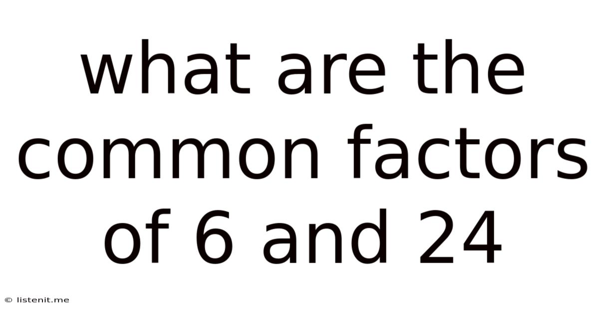 What Are The Common Factors Of 6 And 24
