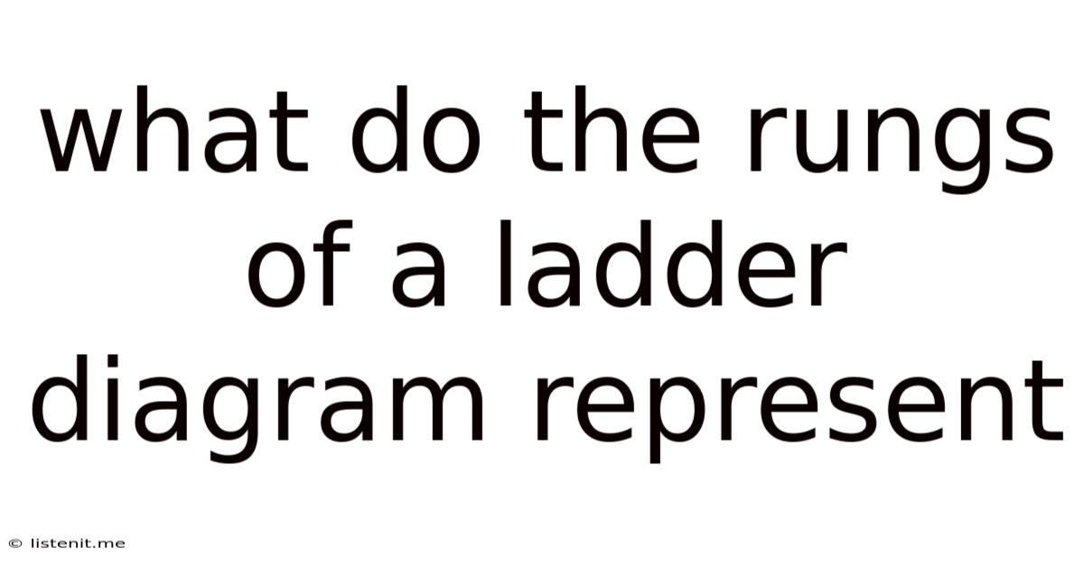 What Do The Rungs Of A Ladder Diagram Represent