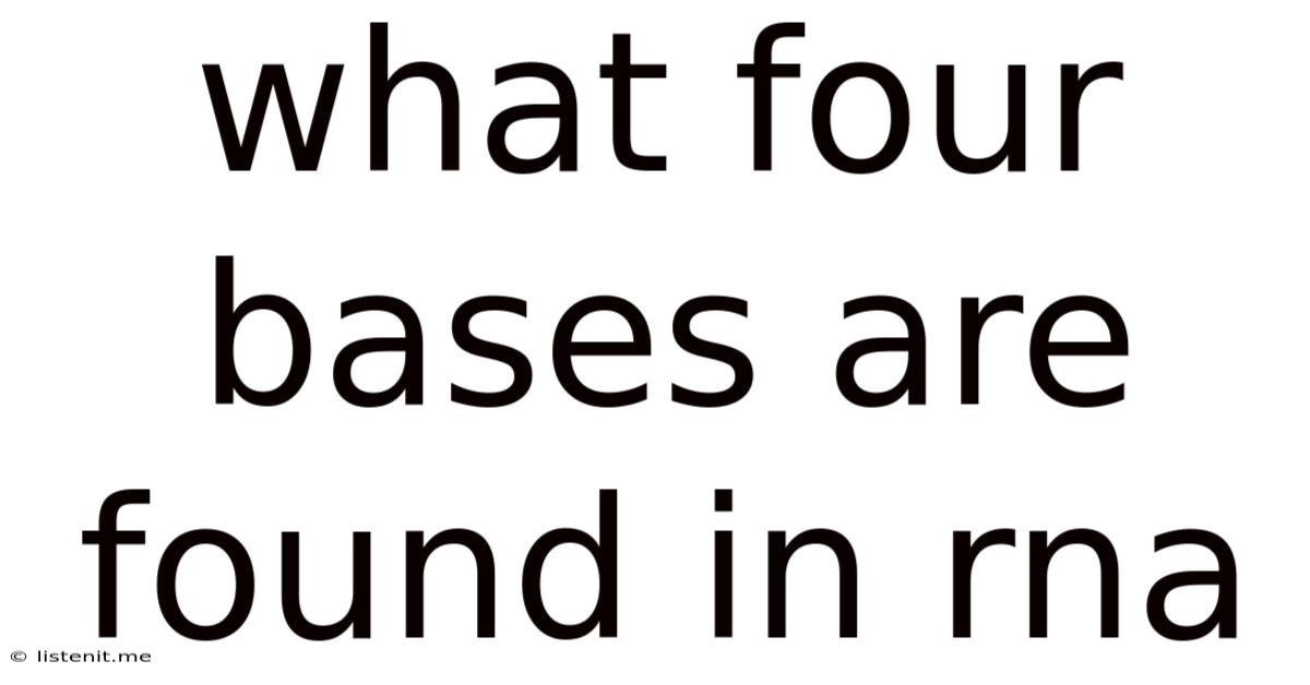 What Four Bases Are Found In Rna