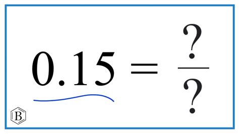 What Is -0.15 As A Fraction