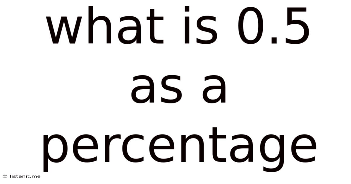 What Is 0.5 As A Percentage