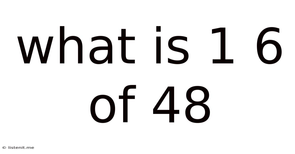 What Is 1 6 Of 48