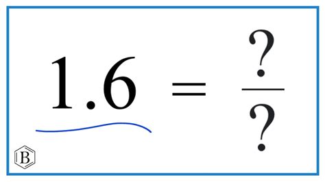 What Is 1.6 Repeating As A Fraction