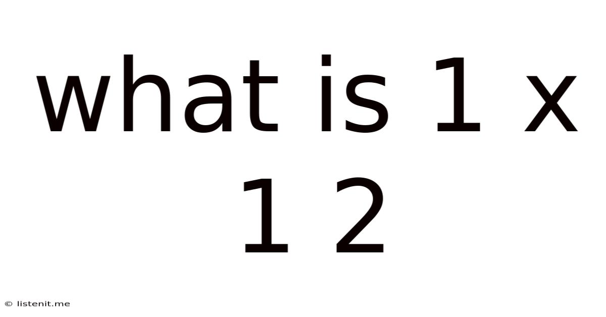 What Is 1 X 1 2