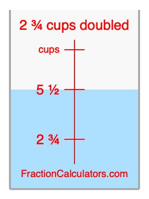 What Is 2 3/4 Cups Doubled