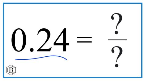 What Is 24 As A Fraction