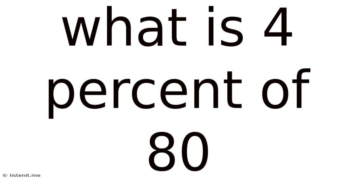 What Is 4 Percent Of 80