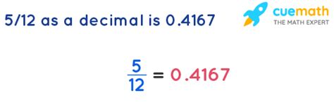 What Is 5 12 As A Decimal