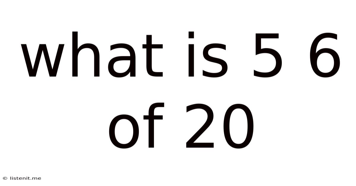 What Is 5 6 Of 20