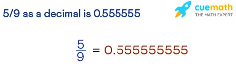 What Is 5 9 In Decimal Form