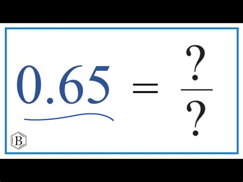 What Is 65 Written As A Fraction