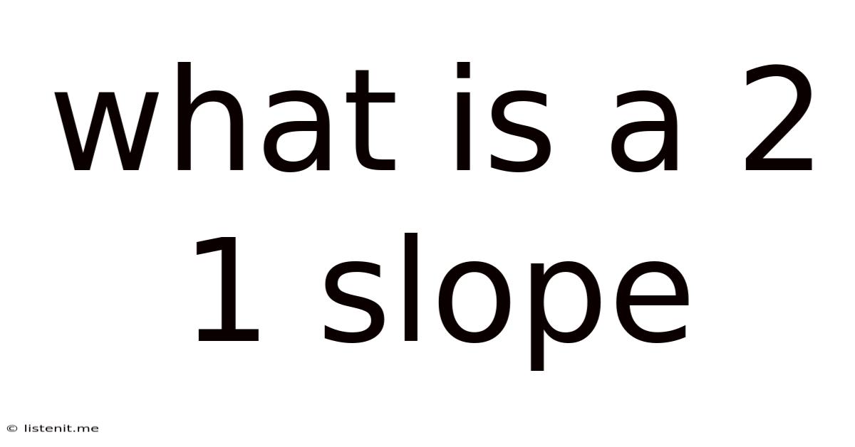 What Is A 2 1 Slope