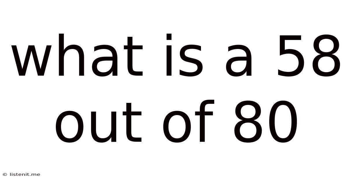 What Is A 58 Out Of 80