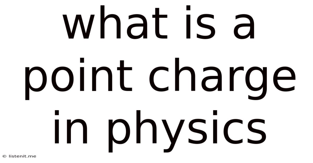 What Is A Point Charge In Physics