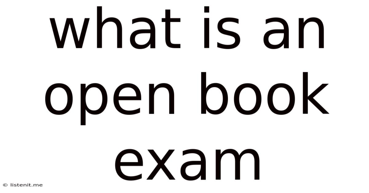 What Is An Open Book Exam
