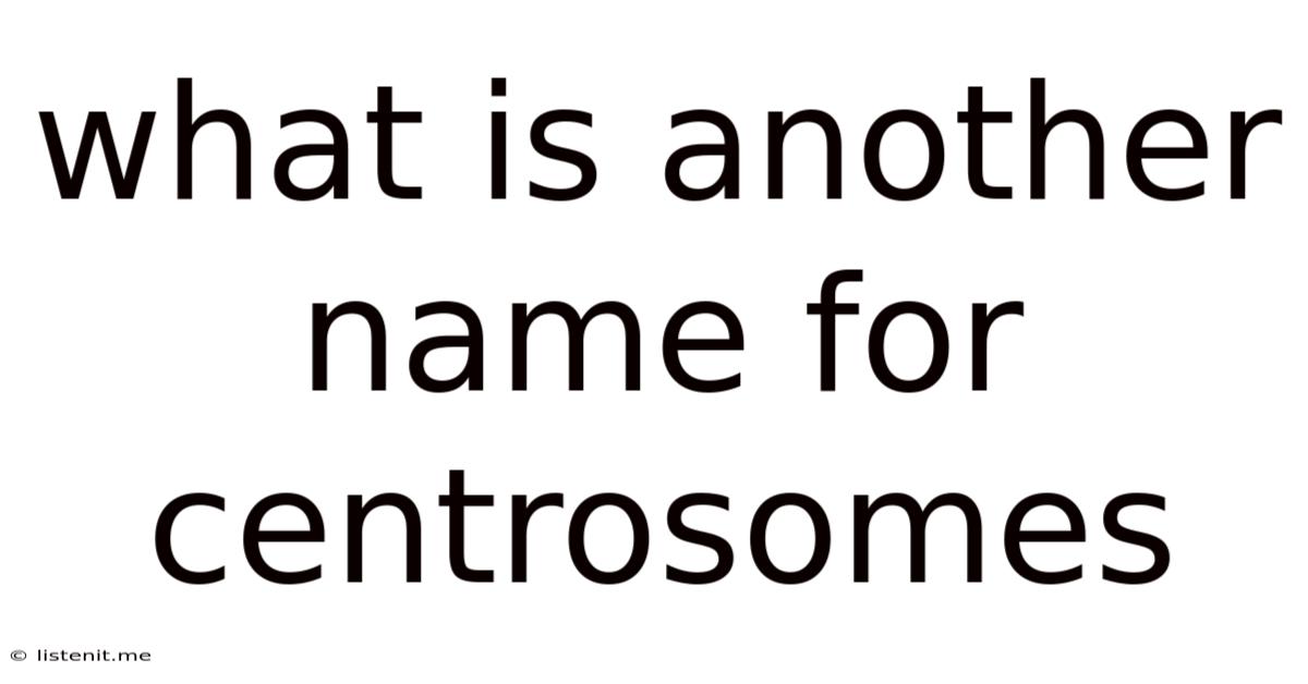 What Is Another Name For Centrosomes