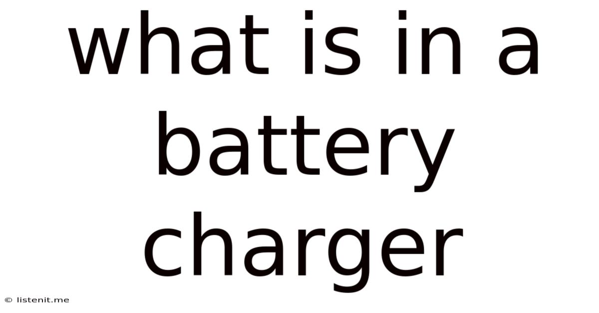 What Is In A Battery Charger