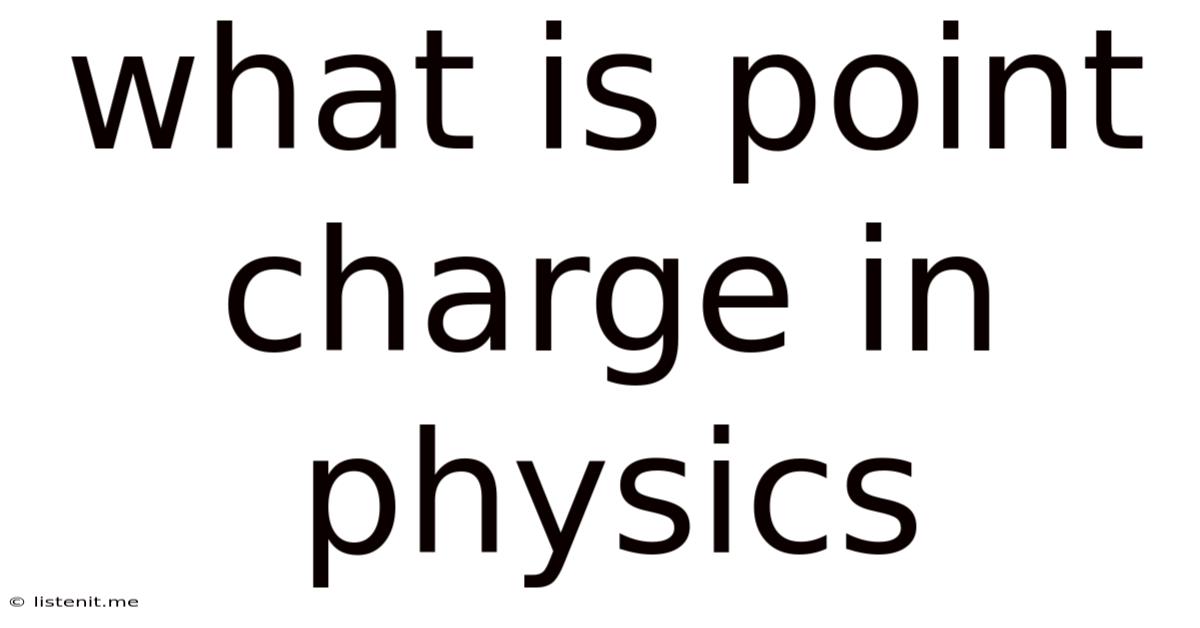 What Is Point Charge In Physics