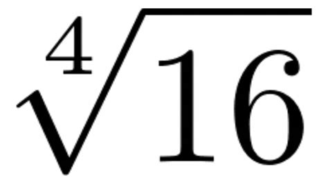 What Is The 4th Root Of 16