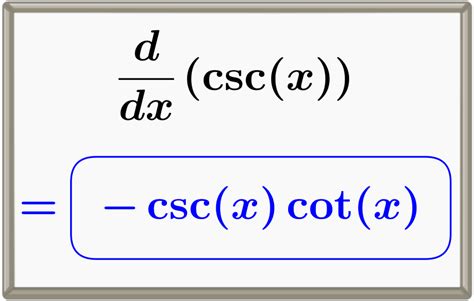 What Is The Derivative Of Cosecant