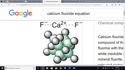 What Is The Formula For Calcium Fluoride