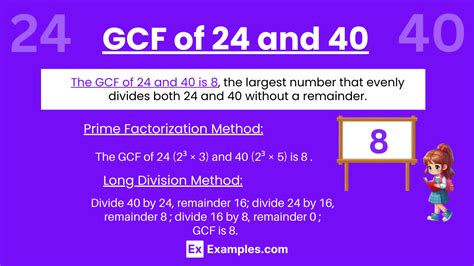 What Is The Gcf Of 24 40