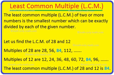 What Is The Least Common Multiple For 5 And 6