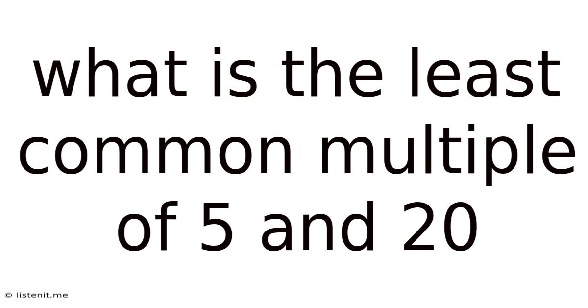 What Is The Least Common Multiple Of 5 And 20