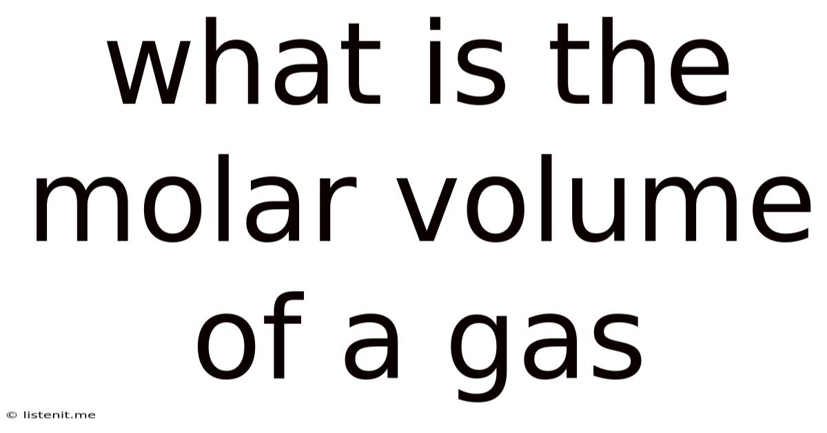 What Is The Molar Volume Of A Gas