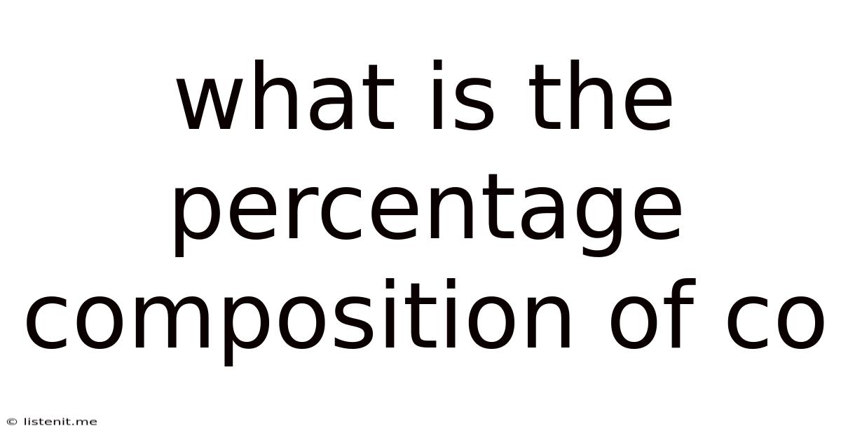What Is The Percentage Composition Of Co