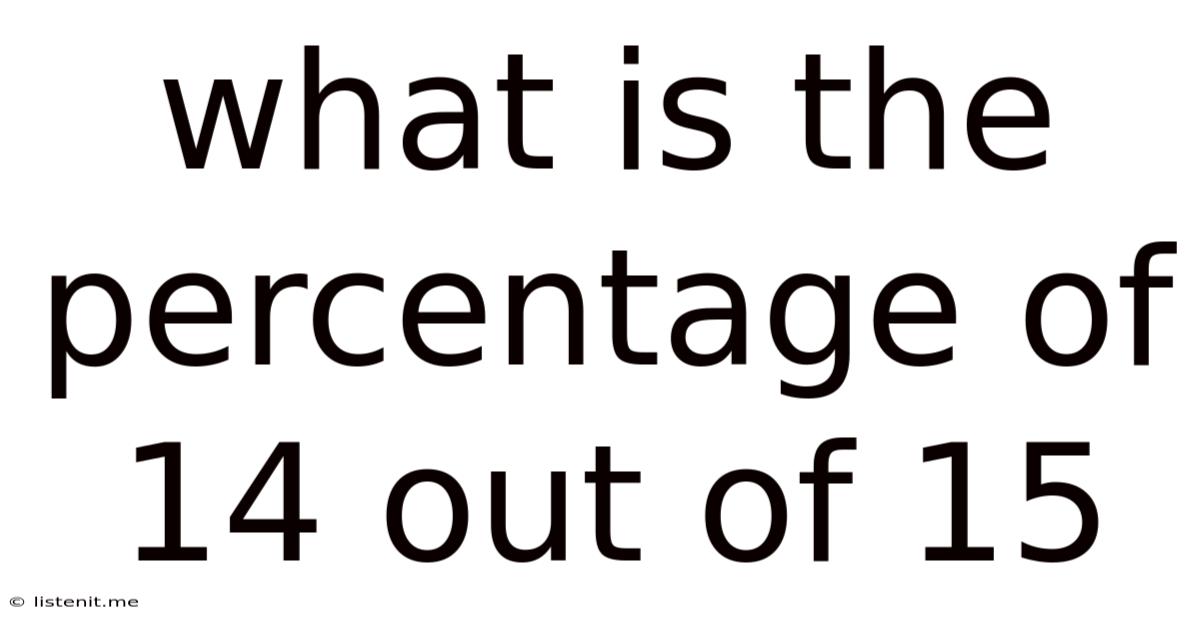 What Is The Percentage Of 14 Out Of 15