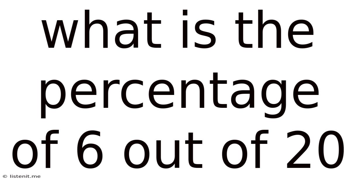 What Is The Percentage Of 6 Out Of 20