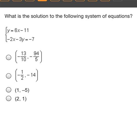 What Is The Solution To The Following System