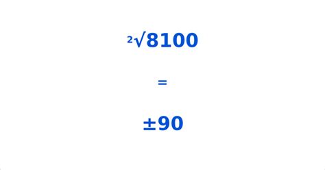 What Is The Square Root Of 8100