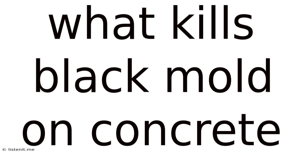 What Kills Black Mold On Concrete