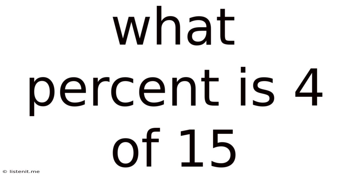 What Percent Is 4 Of 15