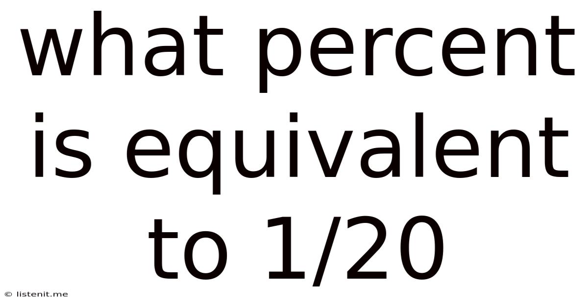 What Percent Is Equivalent To 1/20
