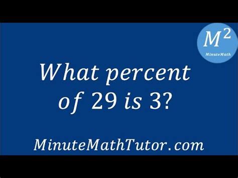 What Percentage Of 29 Is 3