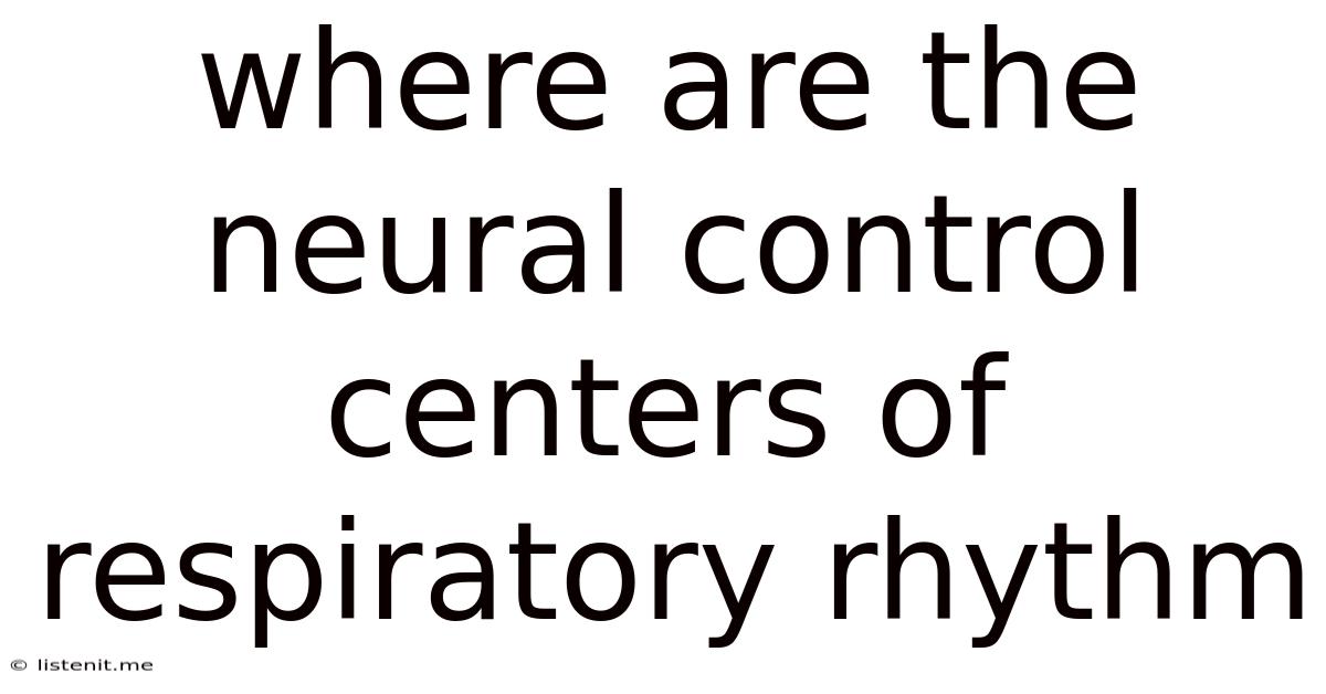 Where Are The Neural Control Centers Of Respiratory Rhythm
