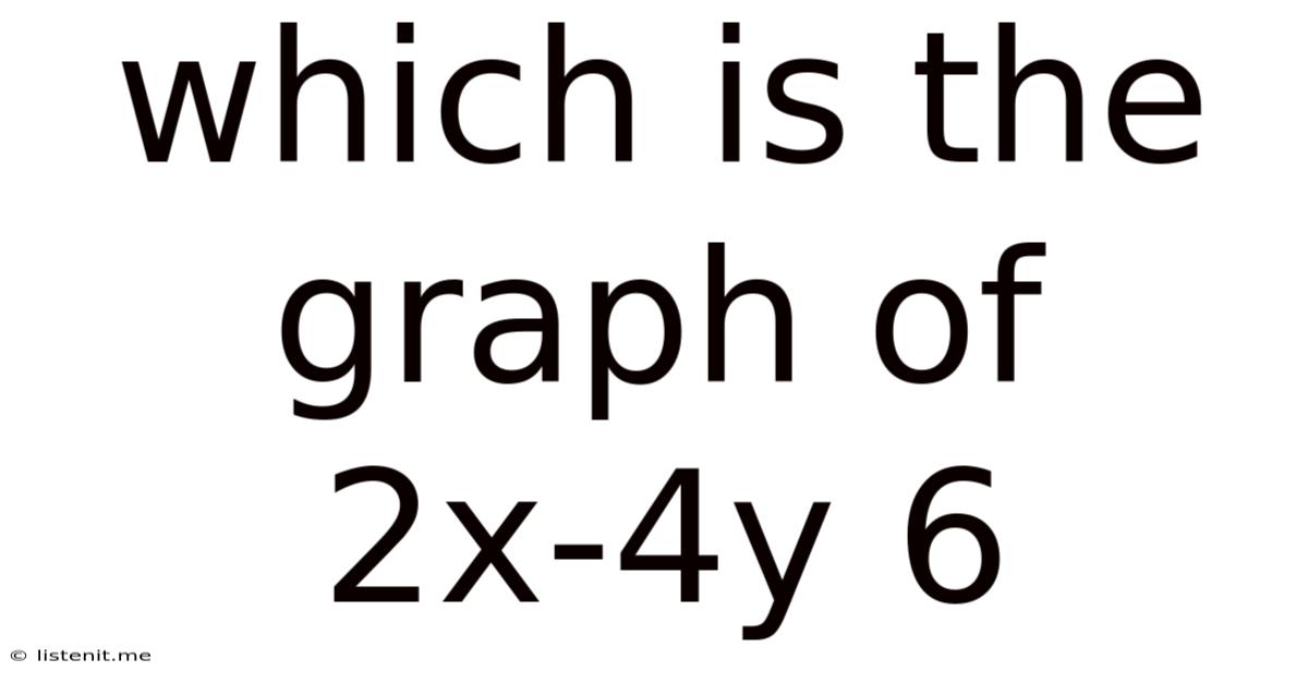 Which Is The Graph Of 2x 4y 6