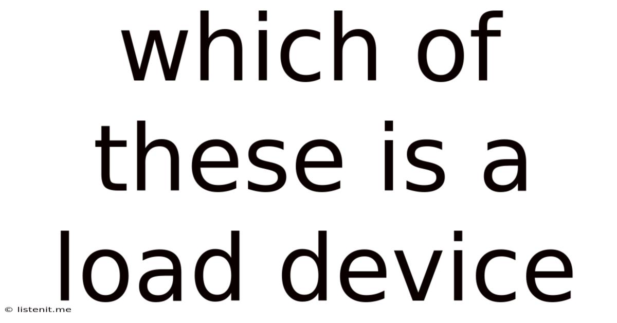 Which Of These Is A Load Device