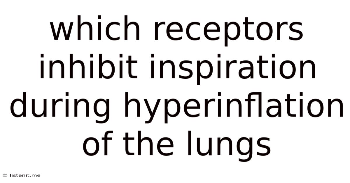 Which Receptors Inhibit Inspiration During Hyperinflation Of The Lungs