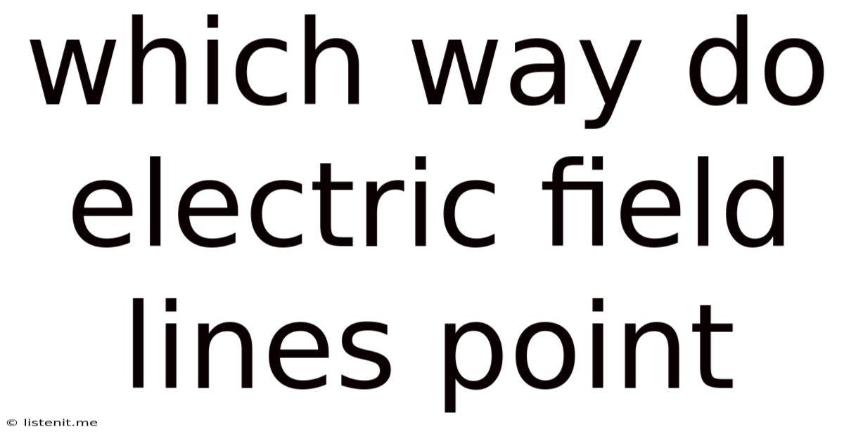 Which Way Do Electric Field Lines Point