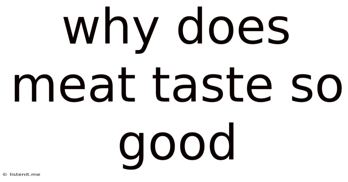 Why Does Meat Taste So Good
