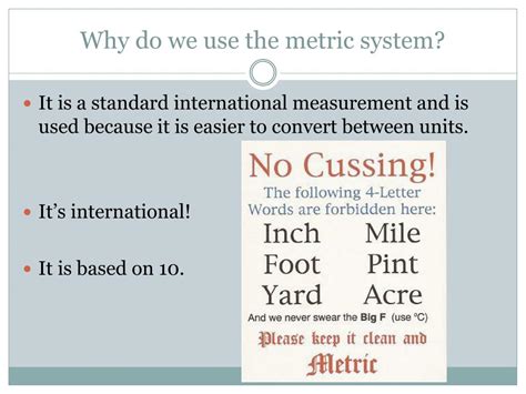 Why Is The Metric System So Useful