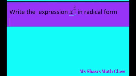 X 2 3 In Radical Form