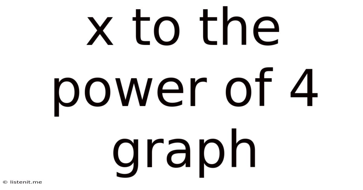 X To The Power Of 4 Graph